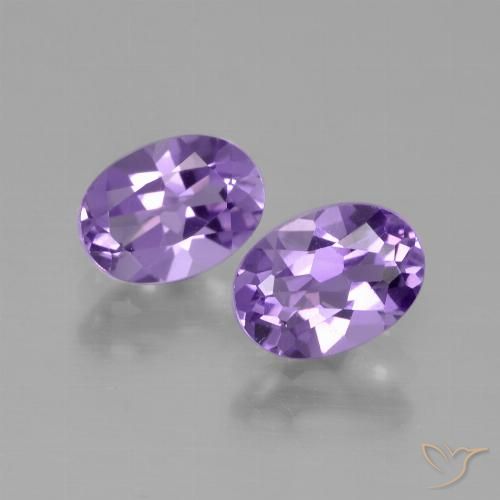 1.53ctw Naturale Viola medio-chiaro Ametista, Ovale, VVS-VS