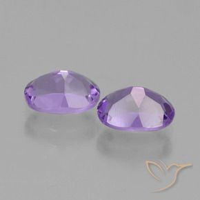 Gemme di Ametista Viola medio-chiaro naturale da 1.53 ct, Ovale, VVS-VS