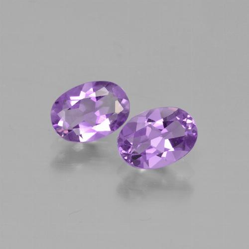 Gemme di ametista viola rosato naturale da 1,37 ct, taglio ovale, VS