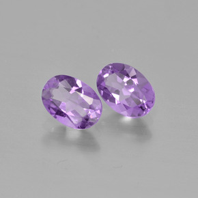Gemme di ametista viola rosato naturale da 1,37 ct, taglio ovale, VS