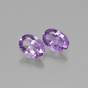 Gemme di Ametista Viola tendente al rosa naturale da 1.35 ct, Taglio ovale, VVS-VS
