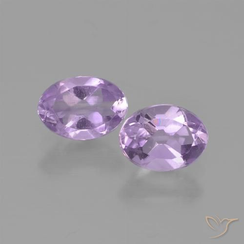 1.41ctw Naturale Viola rosato chiaro Ametista, Ovale, VS