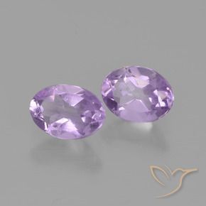 Gemme di Ametista Viola rosato chiaro naturale da 1.41 ct, Ovale, VS