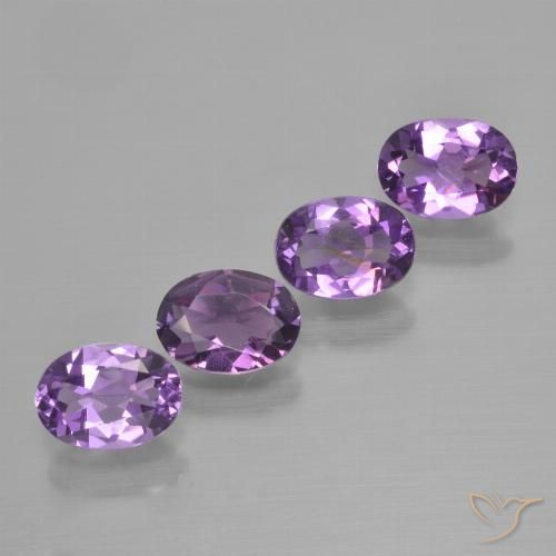 2.71ctw Naturale Viola violaceo medio-scuro Ametista, Ovale, VS