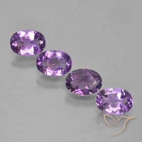 Gemme di Ametista Viola violaceo medio-scuro naturale da 2.71 ct, Ovale, VS