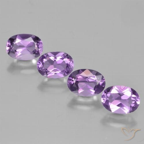 3.05ctw Naturale violaceo Ametista, Ovale, VS