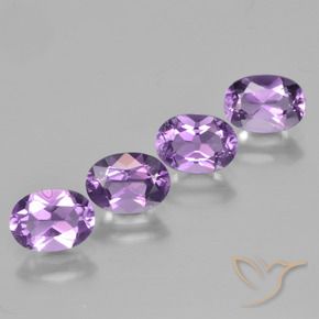 Gemme di Ametista violaceo naturale da 3.05 ct, Ovale, VS