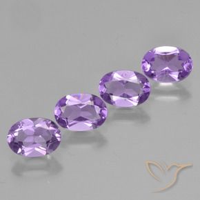 Gemme di Ametista Viola scuro naturale da 2.82 ct, Ovale, VS
