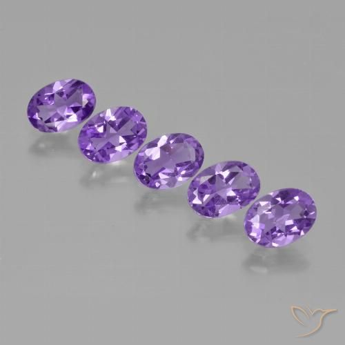 3.02ctw Naturale Viola medio-chiaro Ametista, Ovale, VS