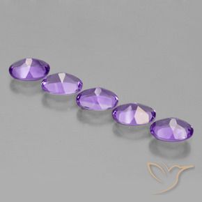 Gemme di Ametista Viola medio-chiaro naturale da 3.02 ct, Ovale, VS