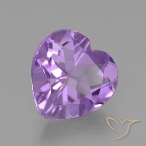 Ametista viola rosato naturale da 2,88 ct, a forma di cuore, VVS-VS