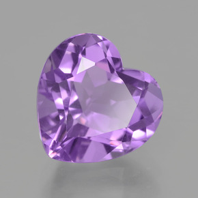 Ametista Viola violaceo medio naturale da 3.43 ct, A forma di cuore, VVS-VS