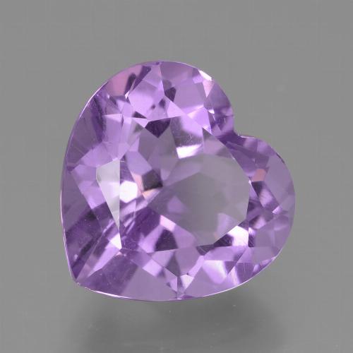 Ametista viola rosato naturale da 3,22 ct, a forma di cuore, VS