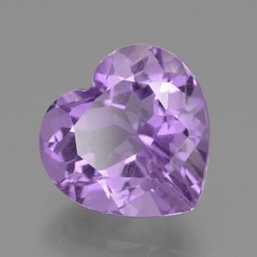 Ametista viola rosato naturale da 3,22 ct, a forma di cuore, VS