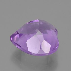 Ametista viola rosato naturale da 3,22 ct, a forma di cuore, VS