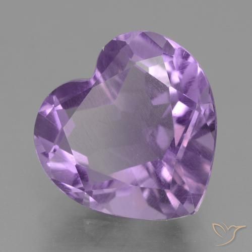 Ametista Viola medio naturale da 2.81 ct, Cuore, VS