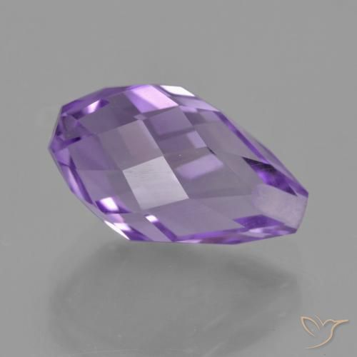Ametista Viola Iris Rosato naturale da 4.23 ct, Taglio briolette, VS