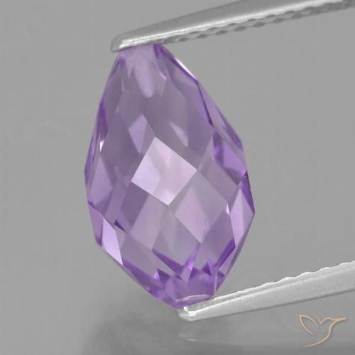 3.52ct Naturale Viola Iris Rosato Ametista, Taglio briolette, VS
