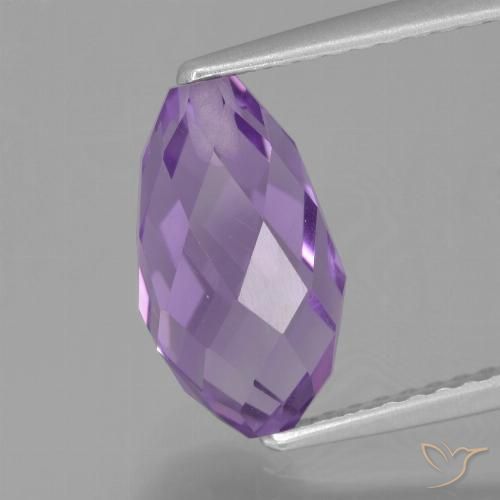 2.80ct Naturale Viola medio Ametista, Taglio briolette, VS
