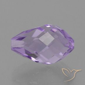 Ametista Viola rosato chiaro naturale da 3.48 ct, Taglio briolette, VS