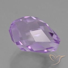 Ametista Viola rosato chiaro naturale da 7.63 ct, Taglio briolette, VS