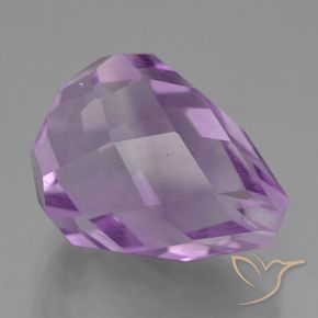 Ametista Viola tendente al rosa naturale da 9.36 ct, Taglio briolette, VS