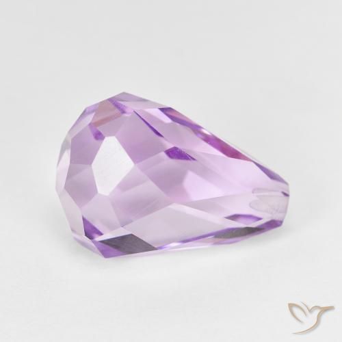 Ametista Iris Violetta naturale da 7.36 ct, Taglio briolette, VS