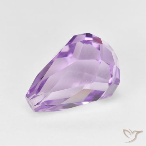 Ametista Iris Violetta naturale da 7.36 ct, Taglio briolette, VS