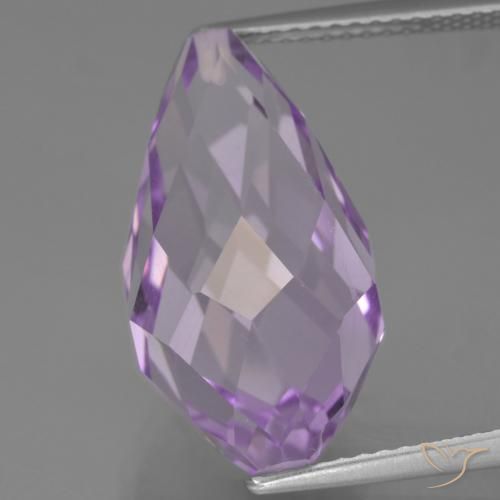 11.68ct Naturale Viola Rosato Medio Ametista, Taglio briolette, VVS-VS