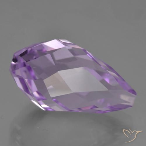 Ametista Viola Rosato Medio naturale da 11.68 ct, Taglio briolette, VVS-VS