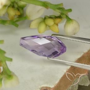 Ametista Viola Iris Rosato naturale da 3.52 ct, Taglio briolette, VS