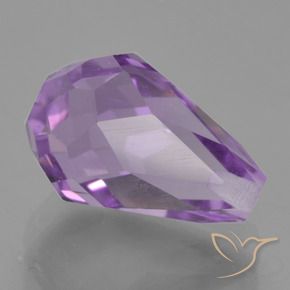 Ametista Viola medio naturale da 3.69 ct, Taglio briolette, VS