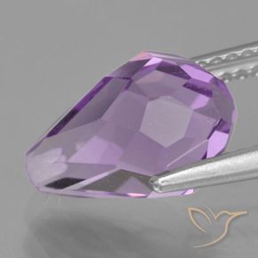 Ametista Viola medio naturale da 3.69 ct, Taglio briolette, VS