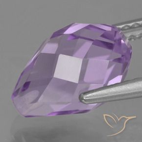 Ametista Viola medio naturale da 3.55 ct, Taglio briolette, VS