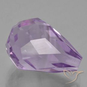 Ametista Viola medio naturale da 4.95 ct, Taglio briolette, VS