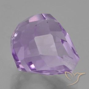 Ametista Viola medio naturale da 3.92 ct, Taglio briolette, VS