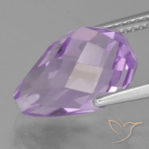 Ametista Iris Violetta naturale da 5.67 ct, Taglio briolette, VS