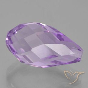 Ametista Viola tendente al rosa naturale da 6.31 ct, Taglio briolette, VS