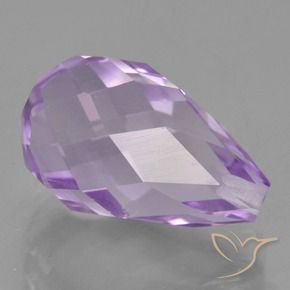 Ametista Viola medio naturale da 5.94 ct, Taglio briolette, VS