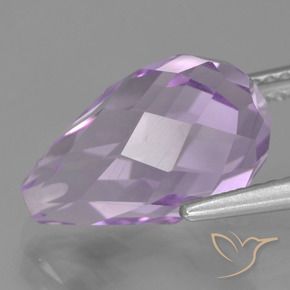 Ametista Viola medio naturale da 5.94 ct, Taglio briolette, VS