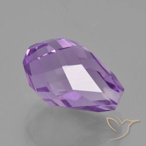Ametista violaceo naturale da 5.68 ct, Taglio briolette, VS