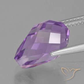 Ametista violaceo naturale da 5.68 ct, Taglio briolette, VS