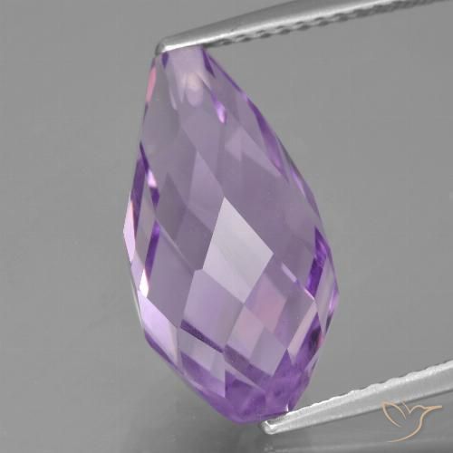6.76ct Naturale violaceo Ametista, Taglio briolette, VS