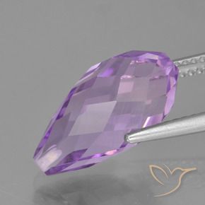 Ametista violaceo naturale da 6.76 ct, Taglio briolette, VS