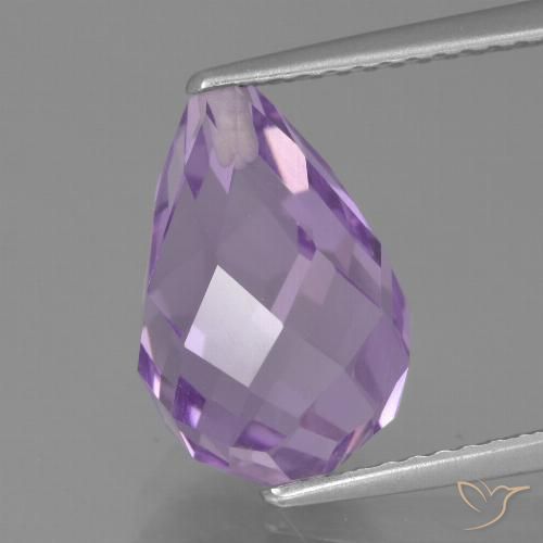 5.22ct Naturale Viola medio Ametista, Taglio briolette, VS