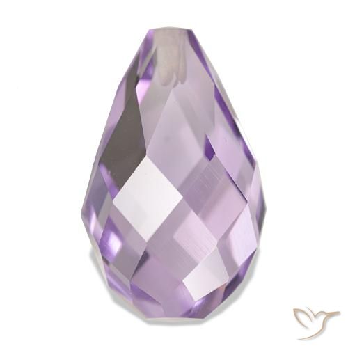 5.53ct Viola chiaro Ametista Pietre preziose, Taglio briolette, VS