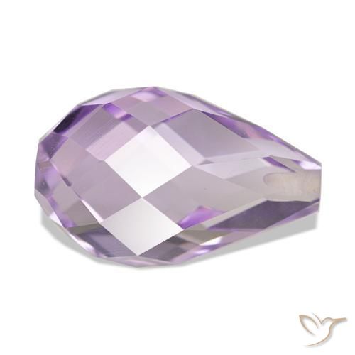 Ametista Viola chiaro naturale da 5.53 ct, Taglio briolette, VS