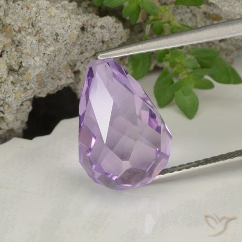 7.13ct Naturale Iris Violetta Ametista, Taglio briolette, VS