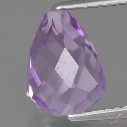3.32ct Naturale Viola rosato chiaro Ametista, Taglio briolette, VS