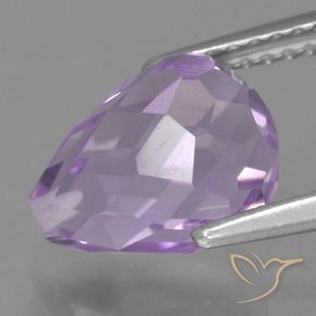 Ametista Viola rosato chiaro naturale da 3.32 ct, Taglio briolette, VS